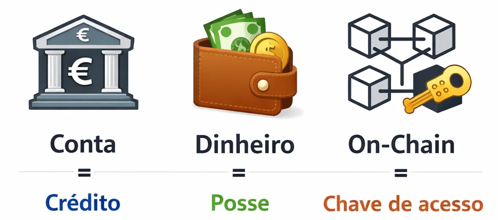 O dinheiro na conta não é legalmente considerado um bem depositado, mas sim um crédito junto ao banco.