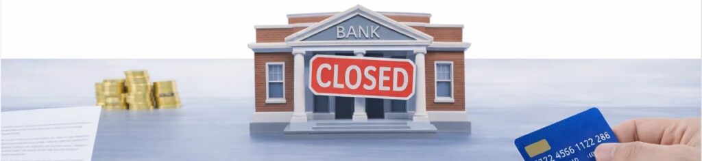 What happens to my money when banks close?
