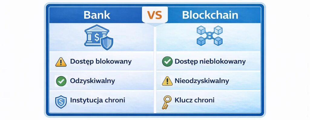 Porównanie kryptowalut i banków (PL)