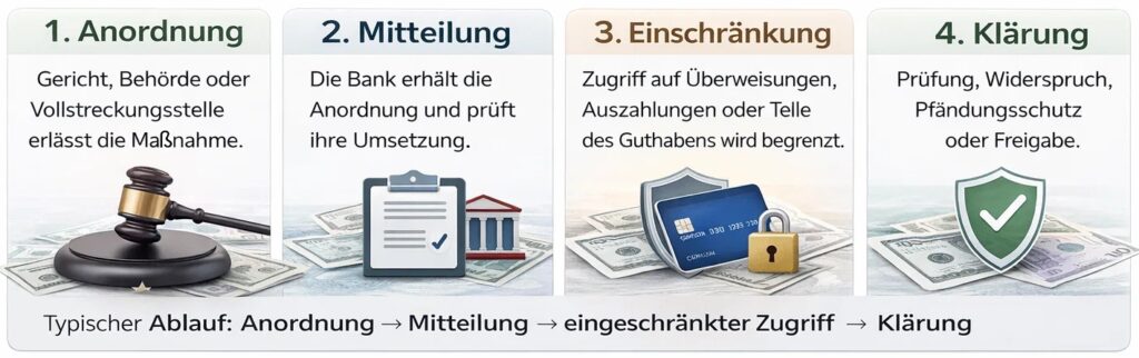 Ablauf: Sperrung Konto durch den Staat